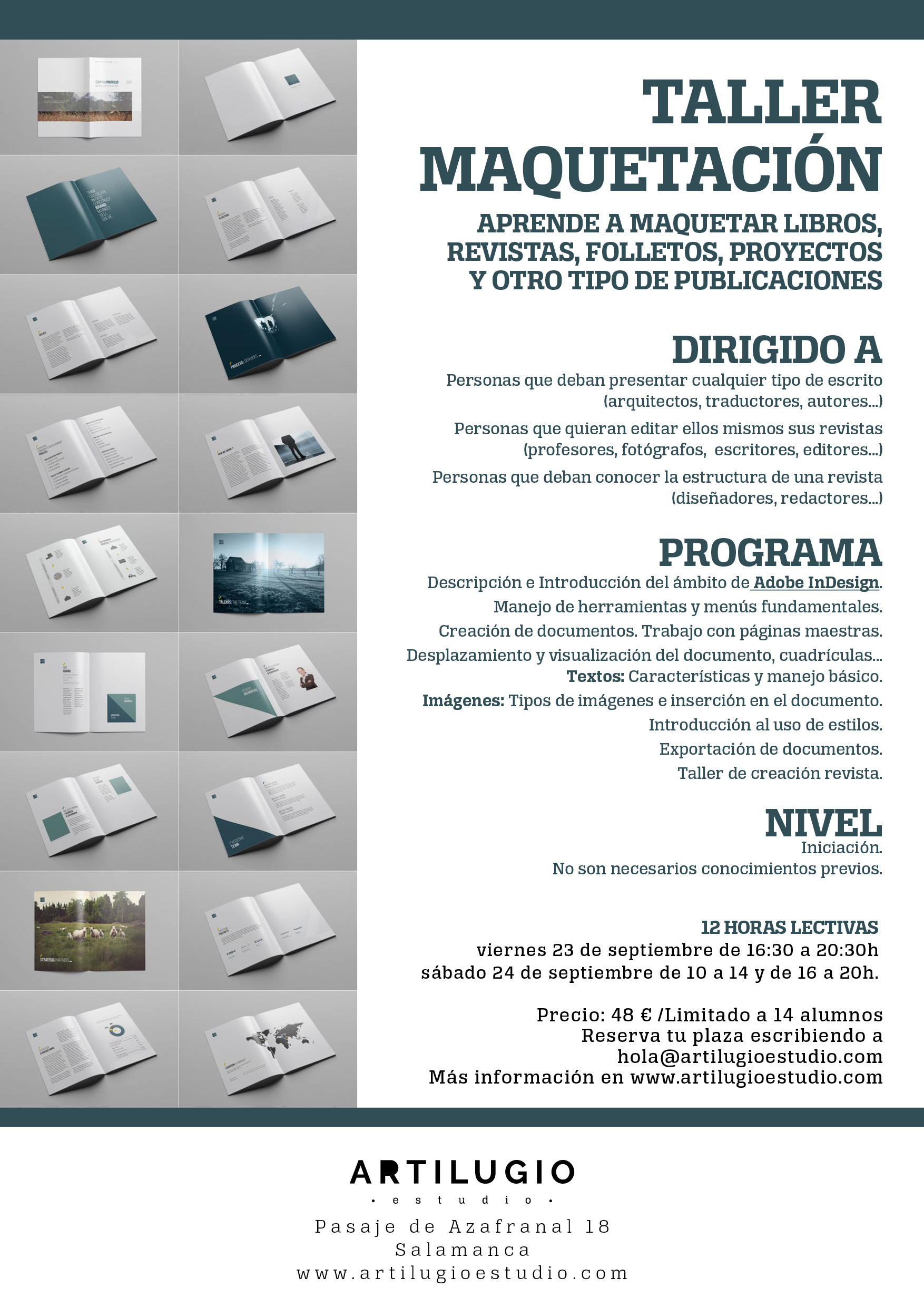 Curso De Maquetacion Con Indesign En Salamanca Artilugio Estudio